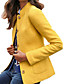 cheap Coats &amp; Trench Coats-Women&#039;s Coat Fall Winter Daily WorkWear Regular Coat Stand Collar Regular Fit Chic &amp; Modern Jacket Long Sleeve Pocket Solid Colored Blue Yellow Orange