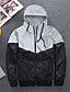 cheap Running &amp; Jogging Clothing-Men&#039;s Long Sleeve Running Track Jacket Reflective Jacket Hoodie Jacket Full Zip Outerwear Jacket Hoodie High Visibility Reflective Windproof Fitness Running Jogging Sportswear Black+White Activewear