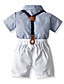cheap Baby &amp; Toddler Boy-Baby Boys&#039; Chinoiserie Boho Cotton Striped Short Short Sleeve Clothing Set Light Blue / Toddler