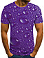 cheap Men&#039;s Tees &amp; Tank Tops-Men&#039;s T shirt Graphic 3D Print Round Neck Casual Daily Short Sleeve Print Tops Streetwear Exaggerated Green Blue Purple / Summer