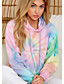 cheap Hoodies &amp; Sweatshirts-Women&#039;s Tie Dye Hoodie Pullover Causal Daily Vacation Basic Hoodies Sweatshirts  Rainbow