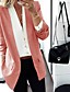 cheap Blazers-Women&#039;s Blazer Pure Color Solid Color Casual Coat Causal Fall Spring Regular Jacket Blushing Pink / Daily