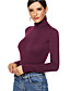 cheap Jumpsuits &amp; Rompers-Women&#039;s Zentai Jumpsuit Solid Colored Turtleneck Tops Black Blue Wine