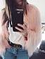 cheap Furs &amp; Leathers-Women&#039;s Faux Fur Coat Fall Party Going out Regular Coat Regular Fit Streetwear Jacket Long Sleeve Solid Colored Blue Wine Pink