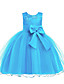 cheap Girls&#039; Dresses-Kids Little Girls&#039; Dress Solid Colored Flower Tulle Dress Wedding Party Layered Tulle Mesh Blue Red Fuchsia Knee-length Sleeveless Cute Dresses Summer 2-12 Years / Lace / Bow