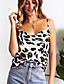 Inexpensive Tank Tops-Women Soft Satin Camisole Loapard Print Sleeveless Halter Tank Top Spaghetti Strap Cami Vest & amp;  # 40;  leopard02, xl & amp;  # 41;