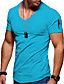 cheap Men&#039;s Tees &amp; Tank Tops-Men&#039;s Boys&#039; Tee T shirt Solid Color V Neck Athletic Daily Short Sleeve Zipper Tops Basic Casual / Sporty Light Pink Navy Wine Red / Moisture Wicking / Breathable / Wet and Dry Cleaning