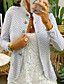 cheap Blazers-Women&#039;s Blazer Polka Dot Pure Color Casual Coat Fall Spring Causal Regular Jacket Blue / Stand Collar