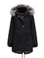 cheap Women&#039;s Outerwear-Women&#039;s Padded Long Coat Loose Jacket Solid Colored Army Green Black Red / Cotton