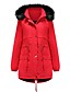 cheap Women&#039;s Outerwear-Women&#039;s Padded Long Coat Loose Jacket Solid Colored Army Green Black Red / Cotton
