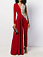 cheap Jumpsuits &amp; Rompers-Women&#039;s Basic White Black Red Jumpsuit Solid Colored Sequins Patchwork