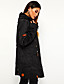 cheap Down&amp; Parkas-Women&#039;s Padded Long Coat Loose Jacket Color Block Blue Black