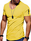 cheap Men&#039;s Tees &amp; Tank Tops-Men&#039;s Boys&#039; Tee T shirt Solid Color V Neck Athletic Daily Short Sleeve Zipper Tops Basic Casual / Sporty Light Pink Navy Wine Red / Moisture Wicking / Breathable / Wet and Dry Cleaning