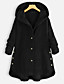 cheap Jackets-Women&#039;s Coat Fall Winter Spring Casual Daily Holiday Long Coat Windproof Warm Regular Fit Basic Casual Jacket Long Sleeve Button Solid Color Green Black Coffee