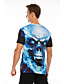 cheap Men&#039;s Tees &amp; Tank Tops-Men&#039;s T shirt Shirt Graphic Skull Round Neck Daily Club Short Sleeve Print Tops Basic Blue Red / Summer