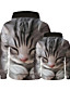 cheap Family Matching Outfits-Hoodie &amp; Sweatshirt Family Look Graphic Optical Illusion Animal Print Gray Long Sleeve 3D Print Active Matching Outfits