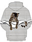 cheap Girls&#039; Hoodies &amp; Sweatshirts-Kids Girls&#039; Hoodie &amp; Sweatshirt Long Sleeve Cat Graphic 3D Animal Print White Purple Red Children Tops Active