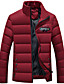 cheap Men&#039;s Downs &amp; Parkas-Men&#039;s Padded Regular Coat Regular Fit Jacket Solid Colored Black Red Navy Blue