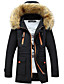 cheap Down&amp; Parkas-men lengthened fur hooded down coats heavy parka winter jackets blue l