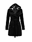 cheap Coats &amp; Trench Coats-Women&#039;s Coat Fall Winter Street Daily Holiday Long Coat Windproof Warm Regular Fit Active Casual Jacket Long Sleeve Lace Pocket Solid Color Black Dark Gray Red