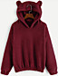 cheap Hoodies &amp; Sweatshirts-women&#039;s fleece fuzzy bear ear hooded sweatshirts hoodie long sleeve casual pullover tops pink