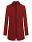 cheap Blazers-Women&#039;s Coat Solid Color Chic &amp; Modern Long Sleeve Coat Street Fall Winter Long Jacket Wine / Daily / Casual / Windproof