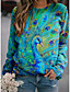cheap Hoodies &amp; Sweatshirts-Women&#039;s Graphic 3D Animal Pullover Sweatshirt Print 3D Print Daily Basic Casual Hoodies Sweatshirts  Green