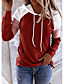 cheap Hoodies &amp; Sweatshirts-Women&#039;s Color Block Pullover Hoodie Sweatshirt Daily Weekend Casual Cute Hoodies Sweatshirts  Blue Blushing Pink Khaki