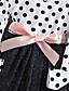cheap Girls&#039; Dresses-Toddler Little Girls&#039; Dress Polka Dot Tutu Dresses Casual Mesh Bow White Black Knee-length Cotton Long Sleeve Basic Cute Dresses Regular Fit 2-6 Years