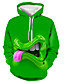 cheap Men&#039;s Hoodies &amp; Sweatshirts-Men&#039;s 3D Animal Hoodie Pullover Hoodie Sweatshirt Hooded 3D Print Basic Hoodies Sweatshirts  Long Sleeve Green Blue Purple / Plus Size