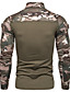 cheap Men&#039;s Tops-Men&#039;s T shirt Camouflage Standing Collar Casual Daily Long Sleeve Zipper Tops Lightweight Casual Classic Slim Fit Black Army Green Gray / Sports