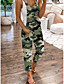 cheap Women&#039;s Jumpsuits-Women&#039;s Active Casual Street Daily Wear 2021 Light Blue Camouflage Gray Overall Camouflage Solid Color Denim Cotton / U Neck
