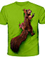 cheap Men&#039;s Tees &amp; Tank Tops-Men&#039;s Tee T shirt Graphic Squirrel Animal 3D Print Round Neck Daily Holiday Short Sleeve Print Tops Basic Designer Streetwear Exaggerated Green Blue White