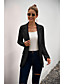 cheap Blazers-Women&#039;s Open Front Blazer Solid Colored Causal Holiday Black / Blue / Red S / M / L