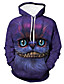 cheap Men&#039;s Hoodies &amp; Sweatshirts-Men&#039;s 3D Animal Hoodie Pullover Hoodie Sweatshirt Hooded 3D Print Basic Hoodies Sweatshirts  Long Sleeve Green Blue Purple / Plus Size