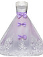 cheap Girls&#039; Dresses-Kids Little Girls&#039; Dress Lace Floral Princess Party Formal Evening Wedding Pageant Embroidery Bow White Purple Red Tulle Maxi Sleeveless Elegant Vintage Ball Gown Dresses Fit 4-13 Years
