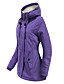 cheap Jackets-Women&#039;s Parka Fall Winter Street Causal Daily Wear Long Coat Loose Casual Sports Jacket Long Sleeve Zipper Pocket Solid Color Purple Blushing Pink Wine / Down &amp; Parkas / Waterpoof / Lined