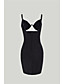 cheap Party Dresses-Women&#039;s Sheath Dress Short Mini Dress Blushing Pink Gray Black Sleeveless Solid Color Sequins Hollow To Waist Summer V Neck Hot Sexy Party Club Slim 2021 S M L XL