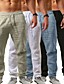 cheap Men&#039;s Pants &amp; Shorts-Men&#039;s Streetwear Chino Elastic Waistband Drawstring Straight Chinos Trousers Full Length Pants Micro-elastic Casual Sports Cotton Solid Colored Solid Color Mid Waist Breathable Sports Slim Blue Black