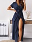 cheap Maxi Dresses-Women&#039;s Swing Dress Maxi long Dress Navy Blue White Red Short Sleeve Solid Color Spring Summer Casual / Daily 2021 S M L XL 2XL