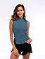 cheap Women&#039;s Clothing-LITB Basic Women&#039;s Mock Neck Rib-knit Tank Top Solid Colored Sleeveless Simple Daily Summer Female Shirts