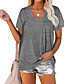 cheap Women&#039;s Clothing-LITB Basic Women&#039;s PocketT-Shirt Solid Color Tee Round Neck Blouse Summer Short Sleeve Basic Top