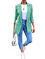 cheap Jackets-Women&#039;s Blazer Solid Colored Classic Work Long Sleeve Coat Fall Spring Casual Regular Jacket Blue / Notch lapel collar