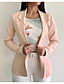 cheap Blazers-Women&#039;s Blazer Classic Style Solid Colored Fashion Long Sleeve Coat Daily Fall Spring Regular Jacket Pink