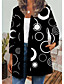 cheap Jackets-Women&#039;s Jacket Autumn / Fall Winter Daily Holiday Regular Coat Regular Fit Casual Jacket Long Sleeve Print Floral Geometric White Black