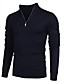 cheap Men&#039;s Clothing-Men&#039;s Tunic T shirt Solid Color Turtleneck Casual Daily Long Sleeve Zipper Tops Simple Basic Fashion White Black Gray / Wet and Dry Cleaning