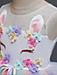 cheap Girls&#039; Dresses-Kids Little Girls&#039; Dress Unicorn Rainbow Costume Party Princess Flower Color Block Tulle Dress Birthday Layered Ruffled White Blushing Pink Maxi Sleeveless Princess Sweet Dresses 3-12 Years
