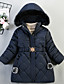 cheap Girls&#039; Jackets &amp; Coats-Kids Girls&#039; Down Coat Long Sleeve Fuchsia Brown Navy Blue Fur Trim Zipper Pocket Plain Street Basic 2-8 Years / Fall / Winter
