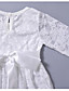 cheap Girls&#039; Dresses-Kids Girls&#039; Sweet Boho Party White Jacquard Lace Flower Long Sleeve Maxi Dress White