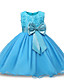cheap Girls&#039; Dresses-Kids Toddler Little Girls&#039; Dress Solid Colored Tulle Dress Flower Party Prom Floral Bow Blue Purple Blushing Pink Mesh Lace Tulle Above Knee Sleeveless Active Sweet Dresses 2-12 Years